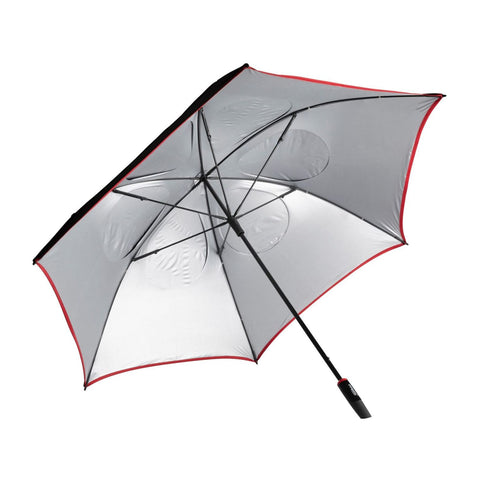 Tour Regenschirm Doppelbaldachin Schwarz/Rot