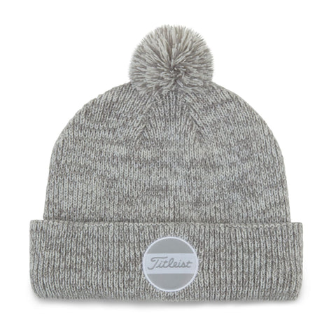 Haube Boardwalk Pom Pom Grau/Weiß