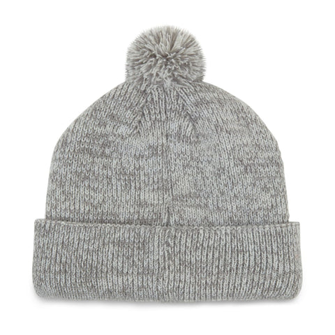 Haube Boardwalk Pom Pom Grau/Weiß