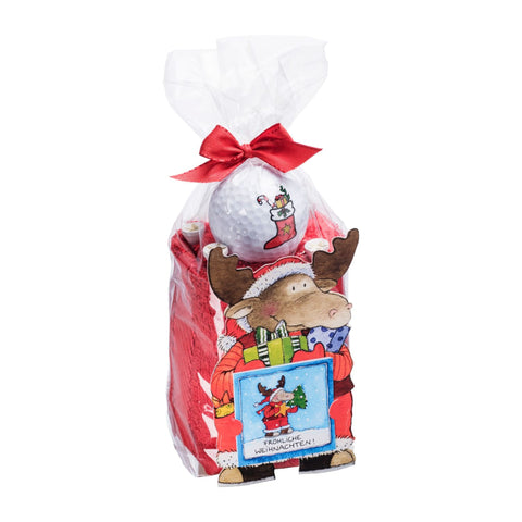 Caddytuch-Rolle Rot Elch (Ball & Tees & Pitchgabel