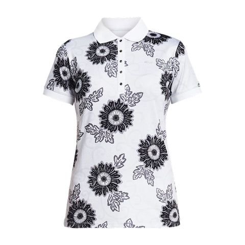 Polo AOP Schwarz Massai Flower
