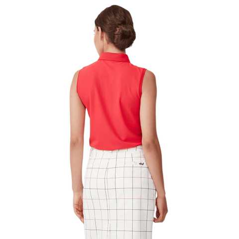 Soft Func Golf Polo Ärmellos Rot Damen
