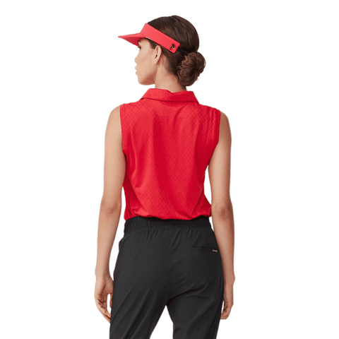 Polo Argyle Ärmellos Rot