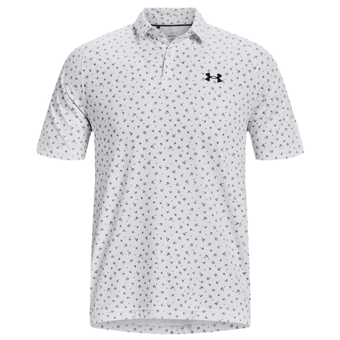 Polo Kurzarm Iso-Chill Floral Dash Weiss Herren