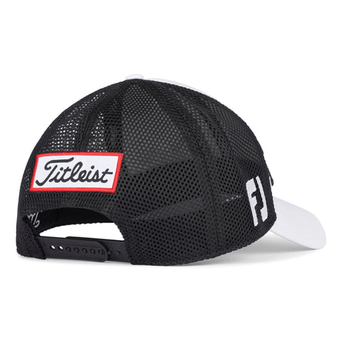 Tour Performance Mesh Golfkappe Weiß/Schwarz Herre