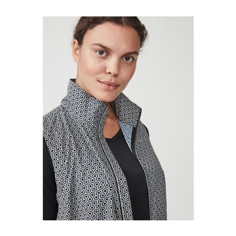 Pocket Wind Vest Geo Comb Black