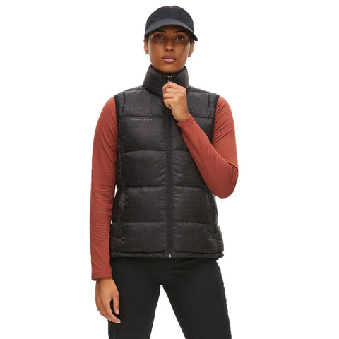Avery Golf Weste Braun Crocco Damen