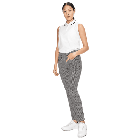 Smooth Golfhose Schwarz/Weiß Kariert Damen