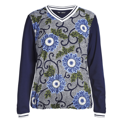 Pullover Swing Blau Massai Flower