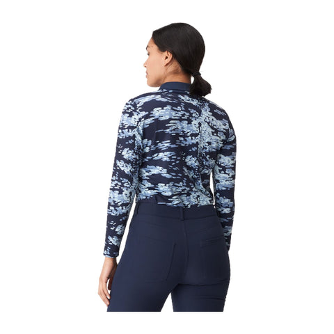 W Polo Sia Langarm Navyblau/Camo