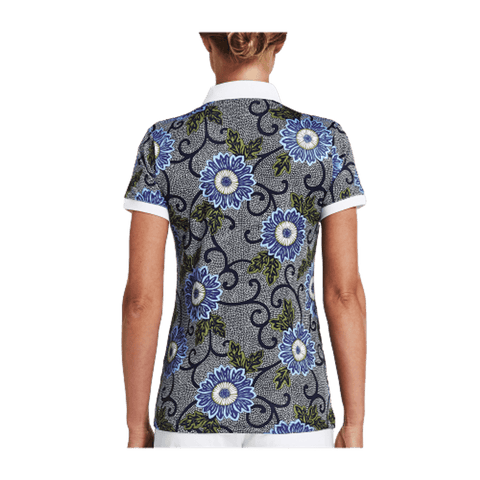 Polo AOP Blau Massai Flower