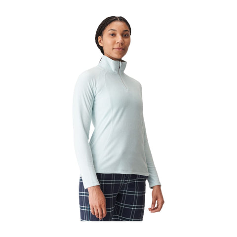 W Fleeceshirt Amy Half Zip Pastellblau