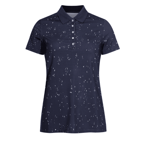 Direction Polo Navyblau Micro Spot Damen