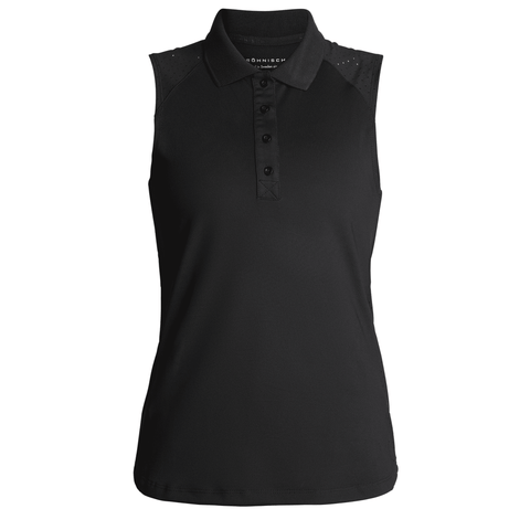Rumi Polo Ärmellos Schwarz Damen