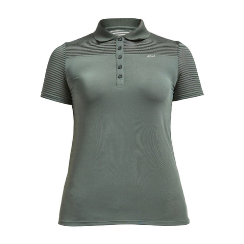 W Miko SS Polo Palm Green