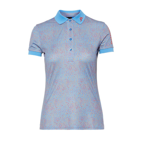 W Tour Tech Print-TX Jersey Polo Lake Blue Dot