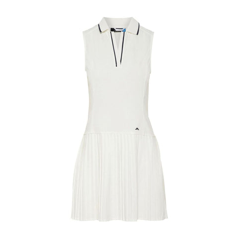 Kleid W Cora High Vent White