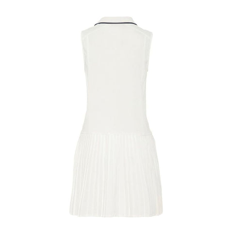 Kleid W Cora High Vent White