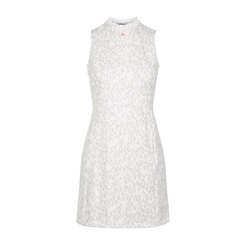 Kleid W Nena Print Animal Grey White
