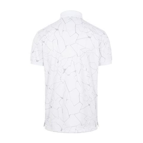M Tour Tech Reg Fit Print SS Polo Slit White