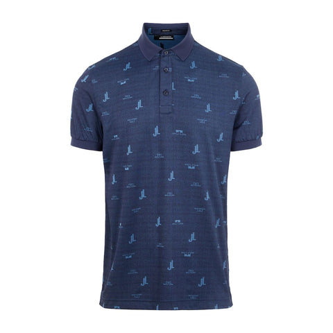 M Glen Regular Fit SS Polo JL Bridge Ocean Blue