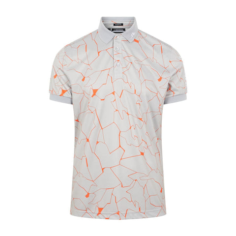 M Tour Tech Reg Fit Print SS Polo Slit Grey