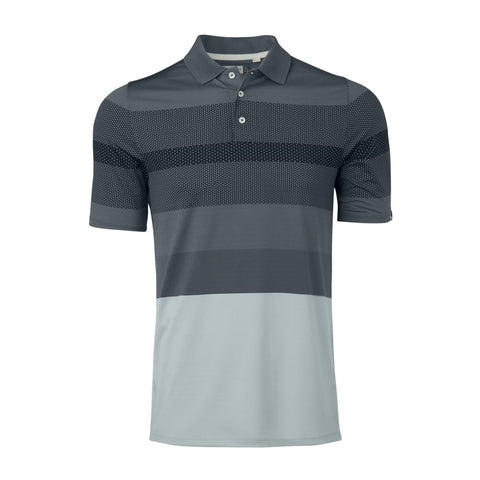 M Engineered Stripe SS Polo Silver Fog/Dark Dusk