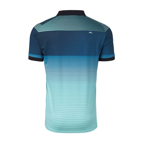 M Spot Printed SS Polo Ice Blue
