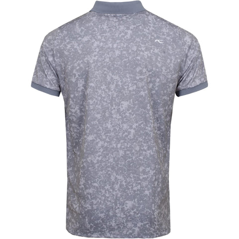 M Spot Printed SS Polo Stahlgrau/Silber Fog