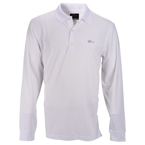 Pique Langarm-Poloshirt