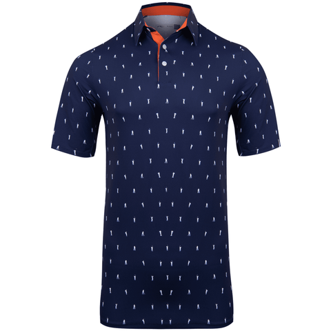 M Golfer Polo SS Atlanta Blau/Weiß