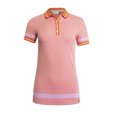 W Emmy Structure SS Polo Mandarine/Pink Reef