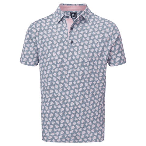 M Polo Shadow Palm Print Pique Graphit/Quartz Pink