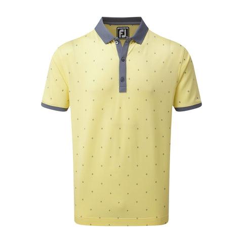 M Birdseye Argyle SS Polo Slate/Yellow/White