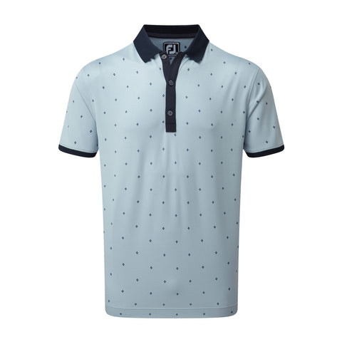 M Birdseye Argyle SS Polo Blue/White/Navy