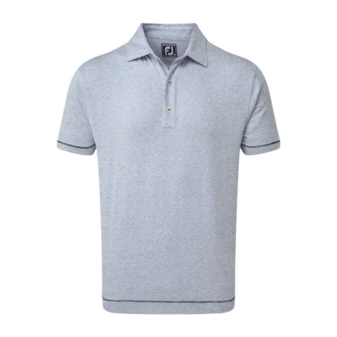 M Lisle Spacedye SS Polo Royal/White