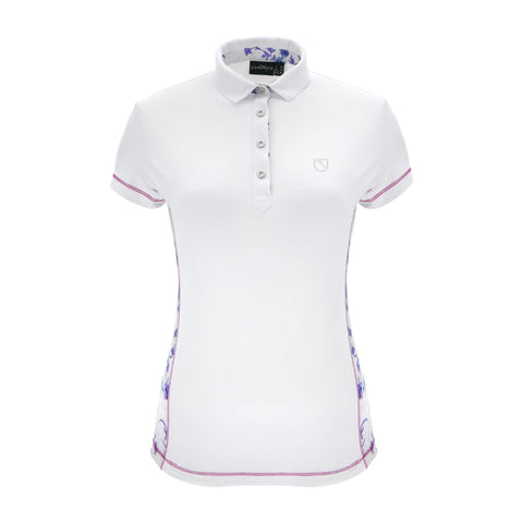 W Aibo SS Polo Weiß/Blau gemustert