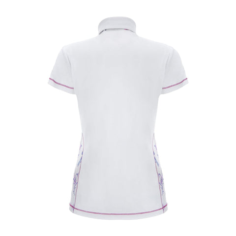 W Aibo SS Polo Weiß/Blau gemustert