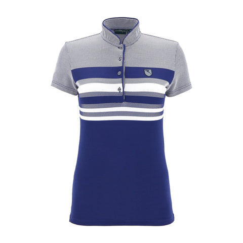 W Annetta SS Polo Weiß/Blau