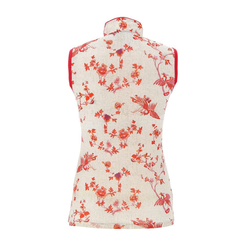 W Annaoxa SL Polo Rot gemustert