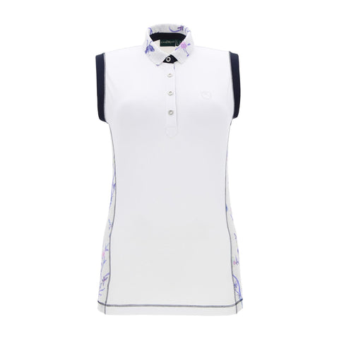 W Alaavio SL Polo Weiß/Blau gemustert