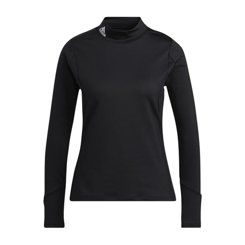 W Layer Mock Langarm Schwarz