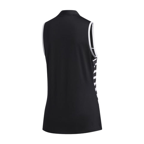 W Engineered Stripe SL Polo Black/White