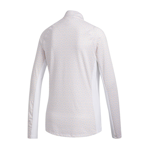 W Polo Aeroready UPF50 Langarm Weiß/Orange