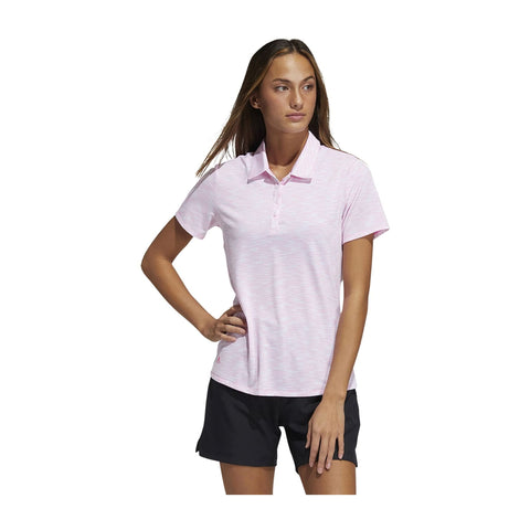 W Spacedye SS Polo Weiß/Pink