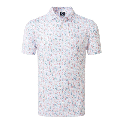 Glass Print Lisle Poloshirt