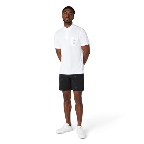 Quiet Please Graphic Oxford Polo