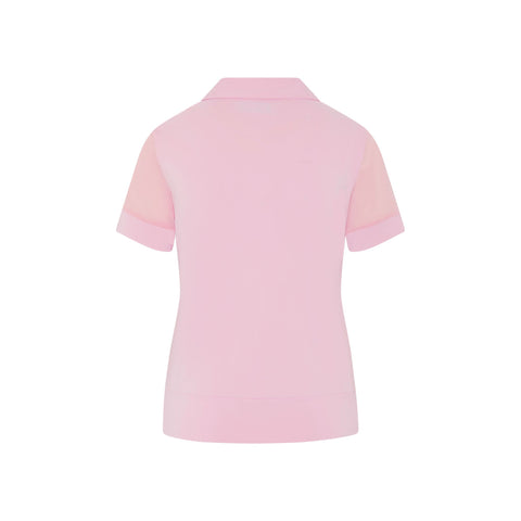 1/2-Sleeve Mesh Blocked Polo