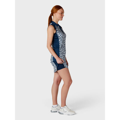 Two Tone Geo Sleeveless Kleid
