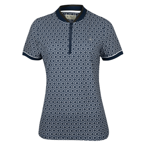 Geo Printed Golf Polo